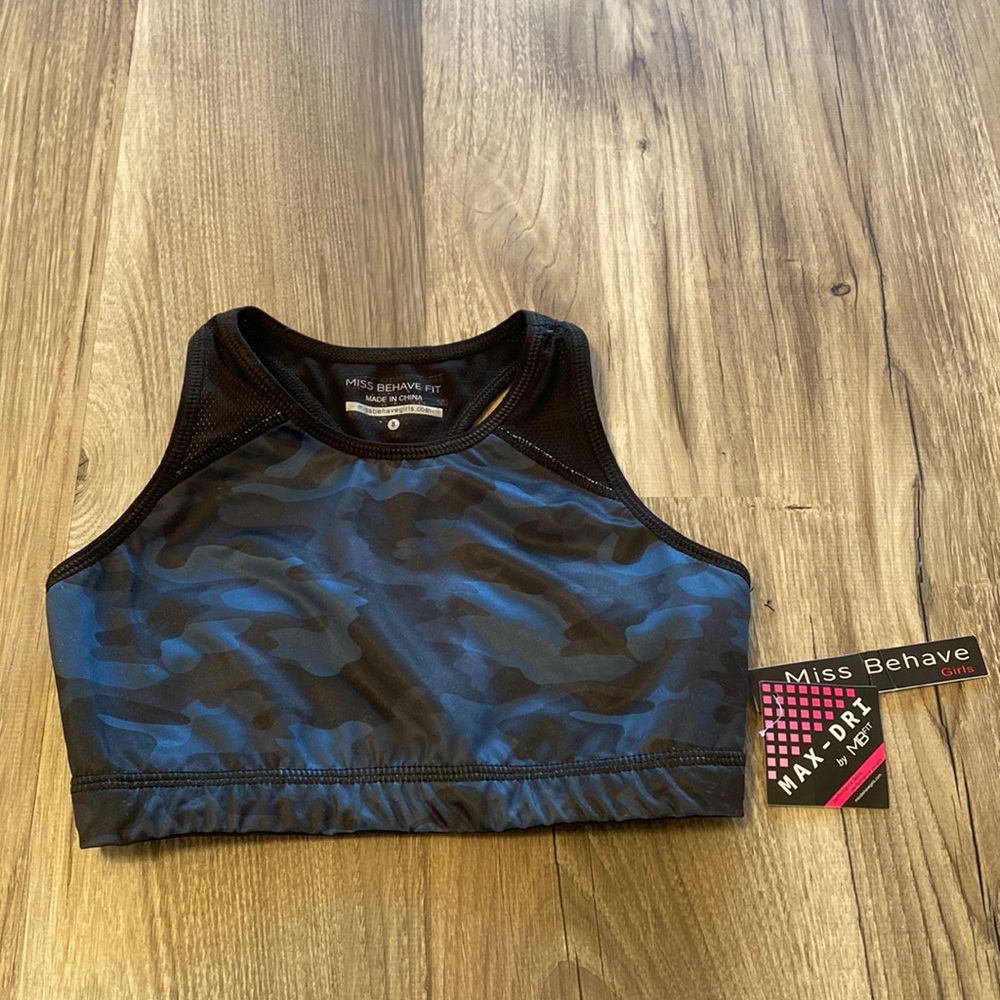 Miss Behave blue camp top. New with tags